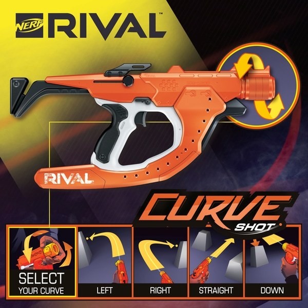Nerf Rival Curve Shot Sideswipe XXI-1200 Blaster - Clearance Sale