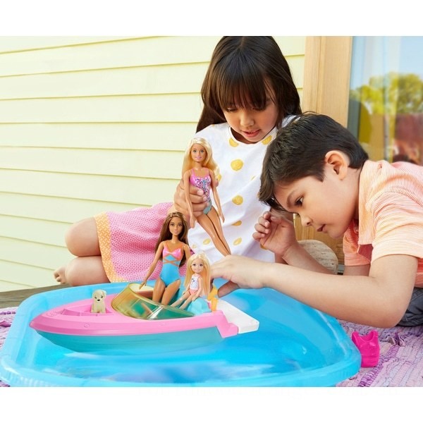 Barbie Boat with Puppy and Accessories - Clearance Sale
