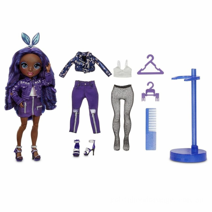 Rainbow High Krystal Bailey – Indigo Fashion Doll with 2 Complete Mix &amp; Match Outfits and Accessories - Clearance Sale