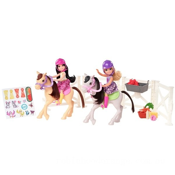 Barbie Club Chelsea Dolls and Ponies Playset - Clearance Sale