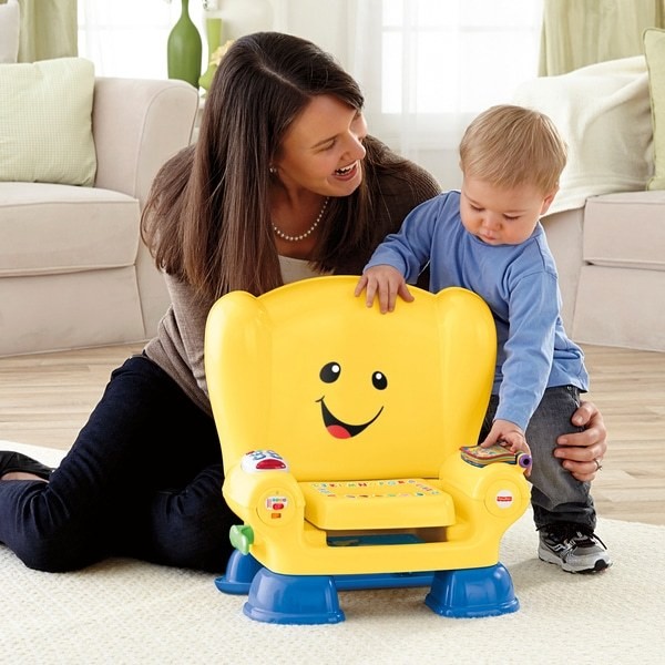 Fisher-Price Laugh &amp; Learn Smart Stages Yellow Activity Chair - Clearance Sale