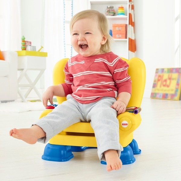 Fisher-Price Laugh &amp; Learn Smart Stages Yellow Activity Chair - Clearance Sale