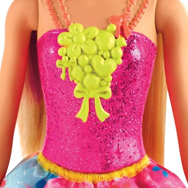 Barbie Dreamtopia Princess Doll - Flowery Pink Dress - Clearance Sale