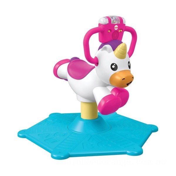 Fisher-Price Bounce and Spin Unicorn Ride On - Clearance Sale