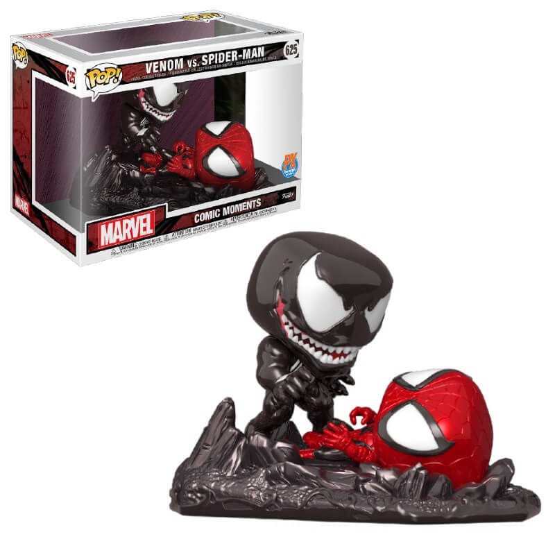 PX Previews EXC Marvel Spider-Man vs Venom Funko Pop! Comic Moment - Clearance Sale