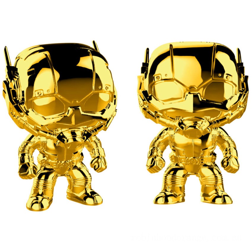 Marvel MS 10 Ant-Man Gold Chrome Funko Pop! Vinyl - Clearance Sale